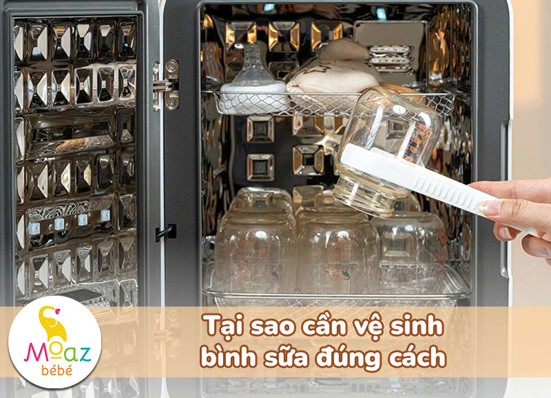 Tại sao phải rửa và tiệt trùng bình sữa đúng cách?