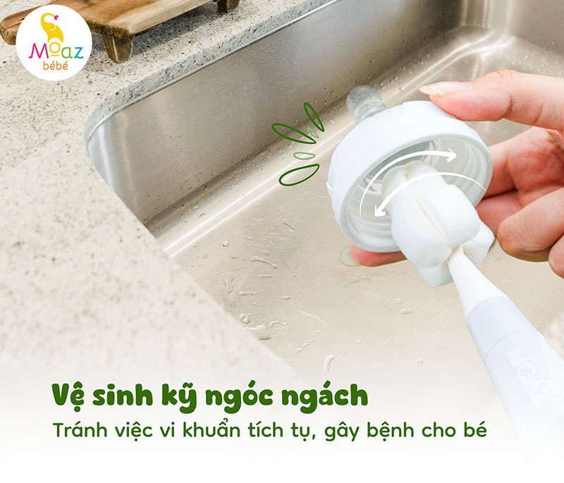 cách rửa bình sữa cho bé