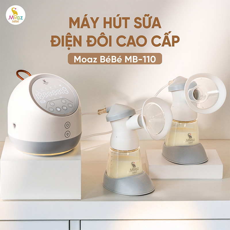 Máy hút sữa điện đôi cao cấp Moaz BéBé MB - 110 1 may hut sua dien doi cao cap mb110 1