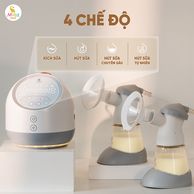 Máy hút sữa điện đôi cao cấp Moaz BéBé MB - 110 2 may hut sua dien doi cao cap mb110 6