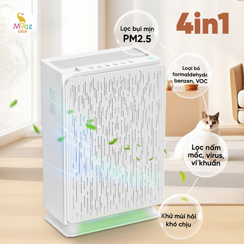 Máy lọc không khí cao cấp Moaz BéBé MB - 112 4 máy lọc không khí cho trẻ sơ sinh mb112