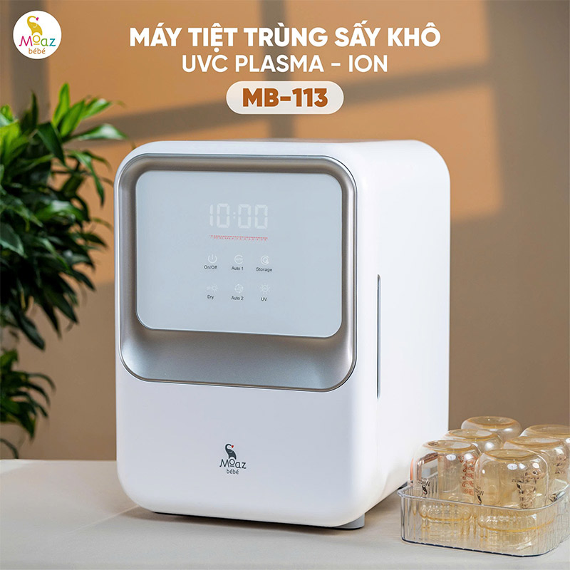 Máy tiệt trùng sấy khô UVC PLASMA ION Moaz BéBé MB - 113 1 may tiet trung say kho mb113 2