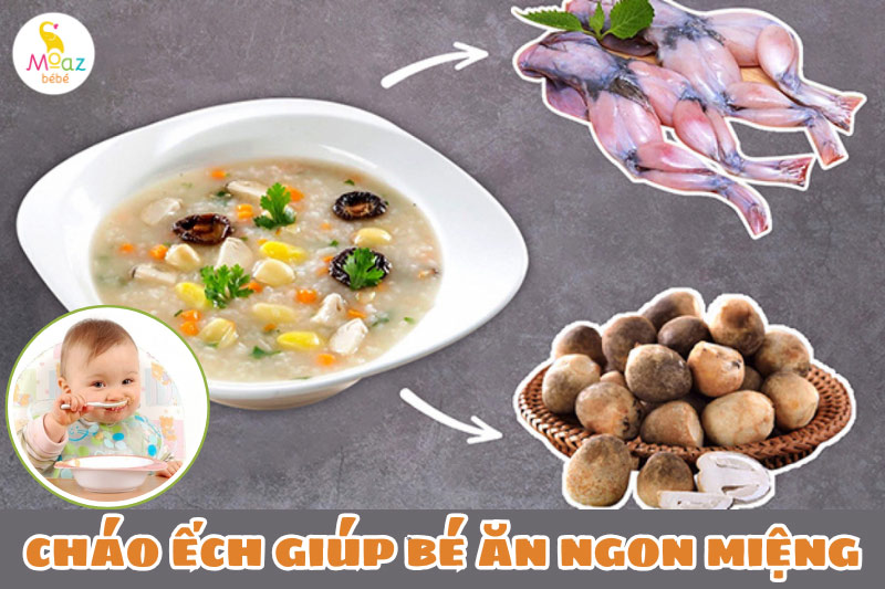 thịt ếch kích thích vị giác giúp bé ăn ngon hơn