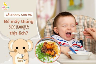 Bé mấy tháng ăn được ếch?