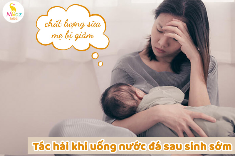 Tác hại khi uống nước đá sớm sau sinh