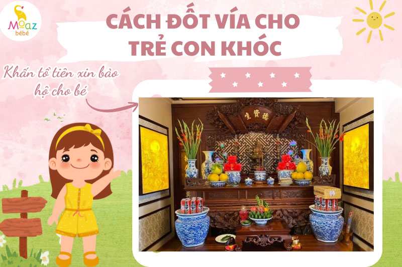 Khấn tổ tiên xin bảo hộ cho bé
