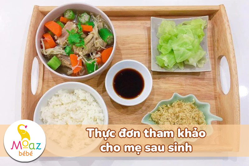 thực đơn 7 ngày cho mẹ sau sinh