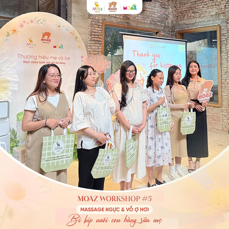 MOAZ gửi lời cảm ơn chân thành nhất tới các mẹ đến với Workshop số #05: “Massage ngực & vỗ ợ hơi - Bí kíp nuôi con bằng sữa mẹ” 7 moaz recap workshop so 5 5