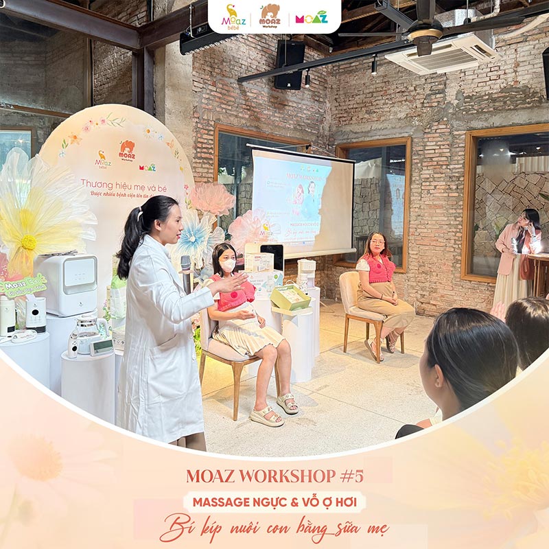 MOAZ gửi lời cảm ơn chân thành nhất tới các mẹ đến với Workshop số #05: “Massage ngực & vỗ ợ hơi - Bí kíp nuôi con bằng sữa mẹ” 1 moaz recap workshop so 5 8