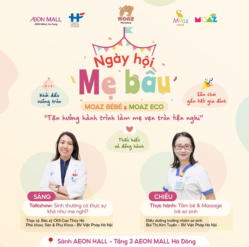 Điểm danh những hoạt động nổi bật tại Ngày Hội Mẹ Bầu 22/11 AEON Mall Hà Đông 1 MOAZ WS x AEON DANG KY Copy