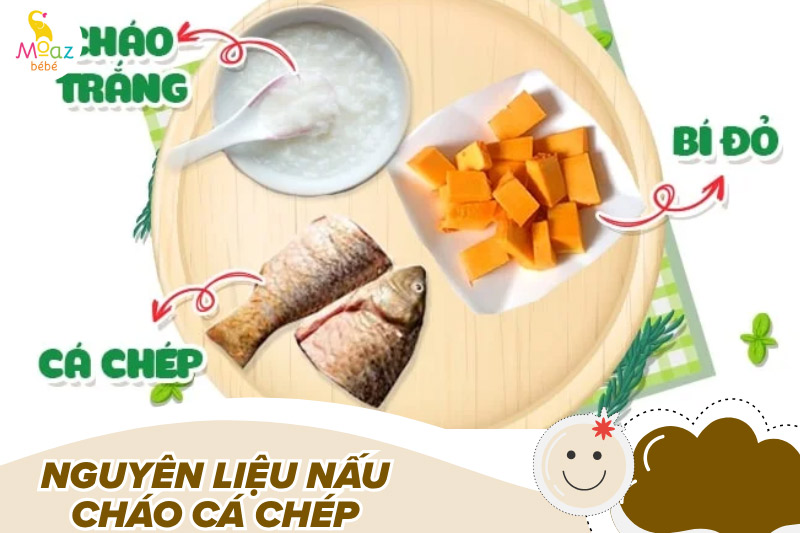 Chuẩn bị nguyên liệu nấu cháo cá chép 