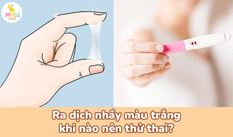 Ra dịch nhầy màu trắng trong có phải mang thai không? Một số điều cần lưu ý 5 Ra dịch nhầy màu trắng khi nào nên thử thai