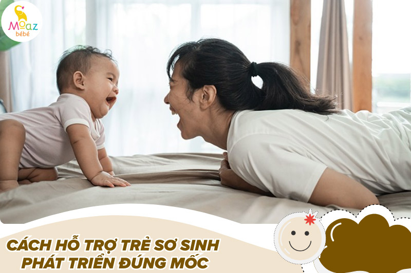 Các mốc phát triển của trẻ sơ sinh mẹ nên biết để hiểu con hơn 7 Cách hỗ trợ trẻ sơ sinh phát triển đúng mốc
