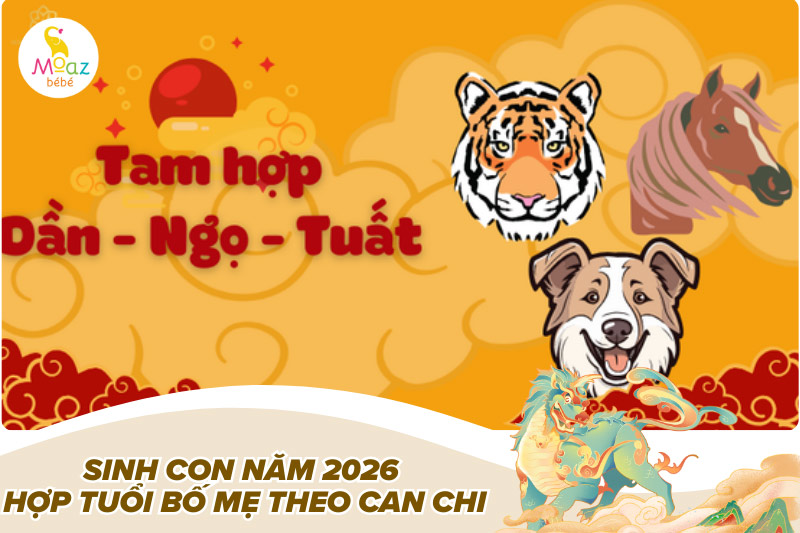 Sinh con năm 2026 hợp tuổi bố mẹ theo can chi