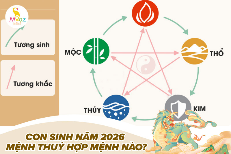 Sinh con năm 2026 có tốt không? Con sinh năm 2026 mệnh gì? 3 Con sinh năm 2026 mệnh Thuỷ hợp mệnh nào?