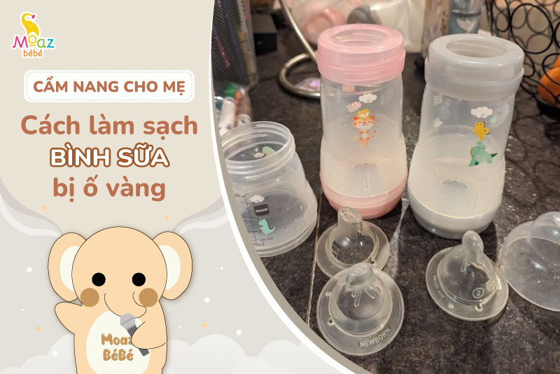 Cách làm sạch bình sữa bị ố vàng nhanh, an toàn cho bé 3 Cách làm sạch bình sữa bị ố vàng