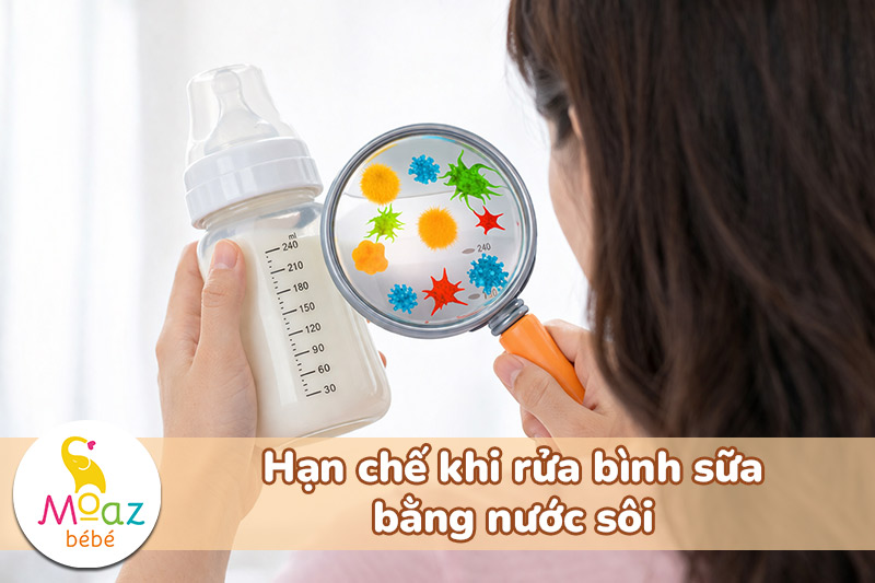 Rửa bình sữa bằng nước sôi có sạch không? Những điều mẹ cần biết 3 Hạn chế khi rửa bình sữa bằng nước sôi