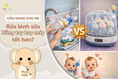 Rửa bình sữa bằng tay hay bằng máy tốt hơn?