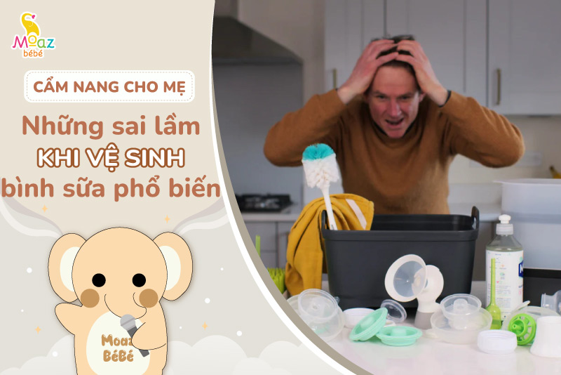 7 sai lầm khi vệ sinh bình sữa khiến vi khuẩn sinh sôi 2 sai lầm khi vệ sinh bình sữa