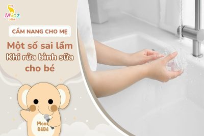 sai lầm khi vệ sinh bình sữa cho bé