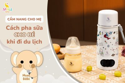 Cách pha sữa cho bé khi đi du lịch