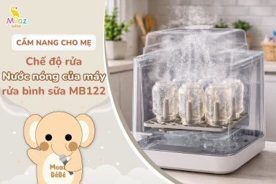Công nghệ rửa nước nóng trong máy rửa bình MB122 hoạt động như thế nào?