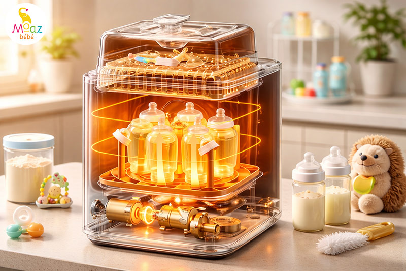 Bí mật công nghệ sấy PTC giúp máy rửa bình sữa MB122 an toàn hơn sấy thường 1 Công nghệ sấy PTC là gì?