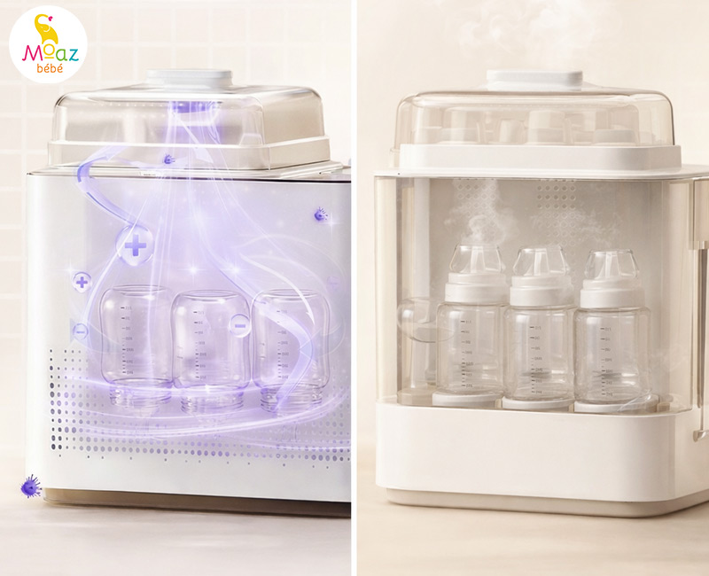 Máy rửa bình sữa có Plasma Ion khác gì máy thông thường? 3 So sánh máy rửa bình sữa thường với máy có Plasma Ion