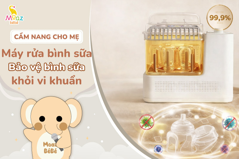 Máy rửa bình sữa MB122 bảo vệ bình khỏi bụi và vi khuẩn ra sao? 2 Máy rửa bình sữa MB122 bảo vệ bình khỏi vi khuẩn như thế nào?