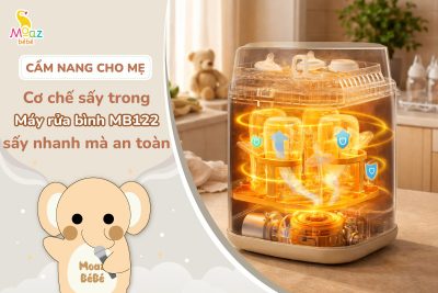 Cơ chế giúp máy rửa bình sữa MB122 sấy nhanh mà không gây hại