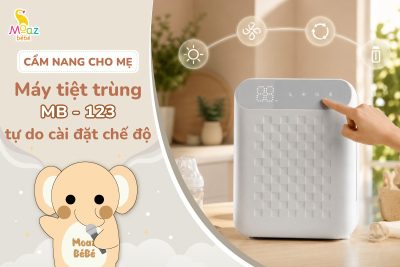 Máy tiệt trùng bình sữa MB123 nổi bật với khả năng tự do cài đặt chế độ