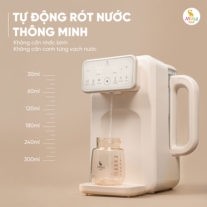 Bình thủy điện giữ nhiệt thông minh Moaz BéBé MB - 128 3 binh thuy dien giu nhiet thong minh mb128 4