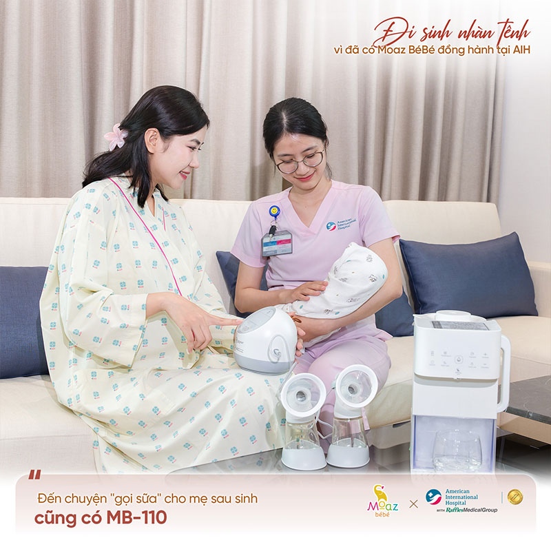 Đi sinh như đi nghỉ dưỡng tại AIH | Những ngày đầu làm mẹ được chăm sóc như “Nữ hoàng” 8 moaz bebe dong hanh cung aih 3