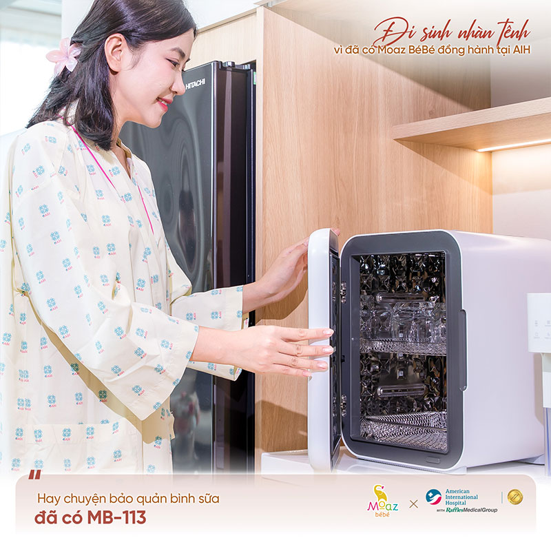 Đi sinh như đi nghỉ dưỡng tại AIH | Những ngày đầu làm mẹ được chăm sóc như “Nữ hoàng” 7 moaz bebe dong hanh cung aih 4