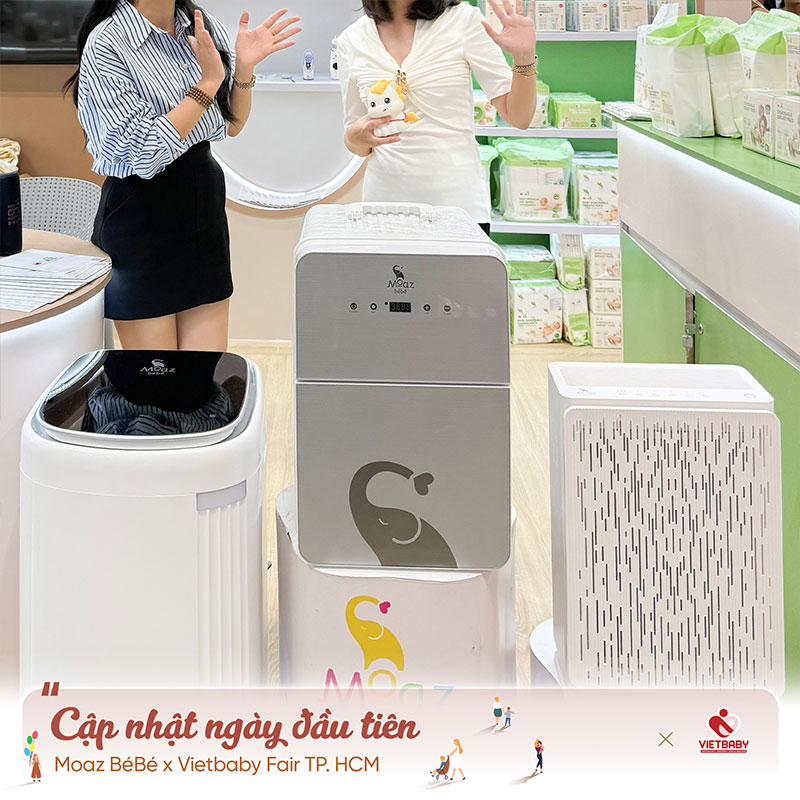 Cập nhật Vietbaby Fair TP.HCM 2026 Ngày 1: Những hoạt động tiêu biểu tại gian hàng Moaz BéBé & Moaz Eco 5 moaz bebe ngay dau tien tai viet baby fair hcm 2