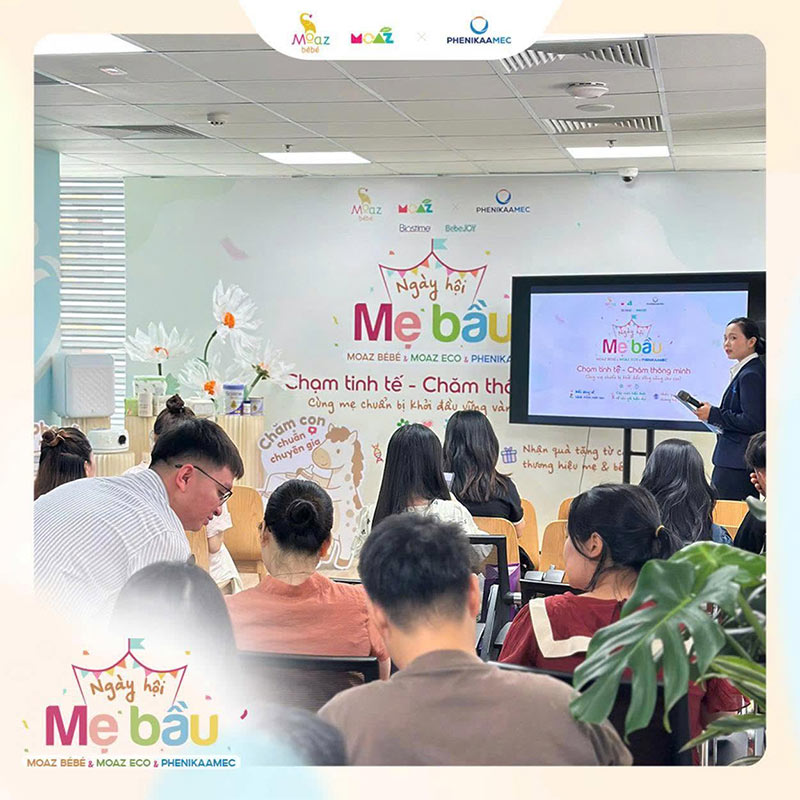 Nhìn lại Ngày hội mẹ bầu Moaz BéBé & Moaz Eco x PhenikaaMec: Hành trình lan tỏa kiến thức và kết nối mẹ bầu 2 ngay hoi me bau moaz bebe phenikaa 11