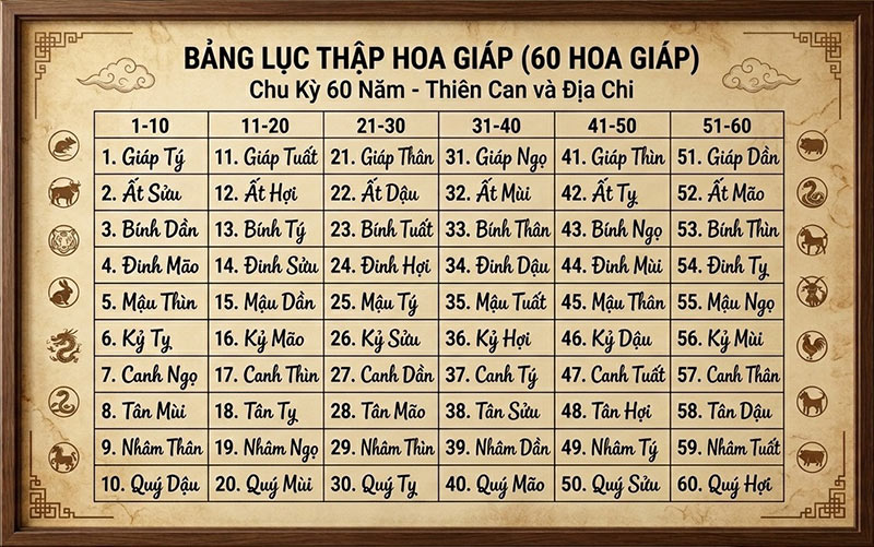 Hướng dẫn xem tuổi sinh con hợp với bố mẹ chuẩn, dễ áp dụng 4 Cách xem tuổi sinh con theo lục thập hoa giáp