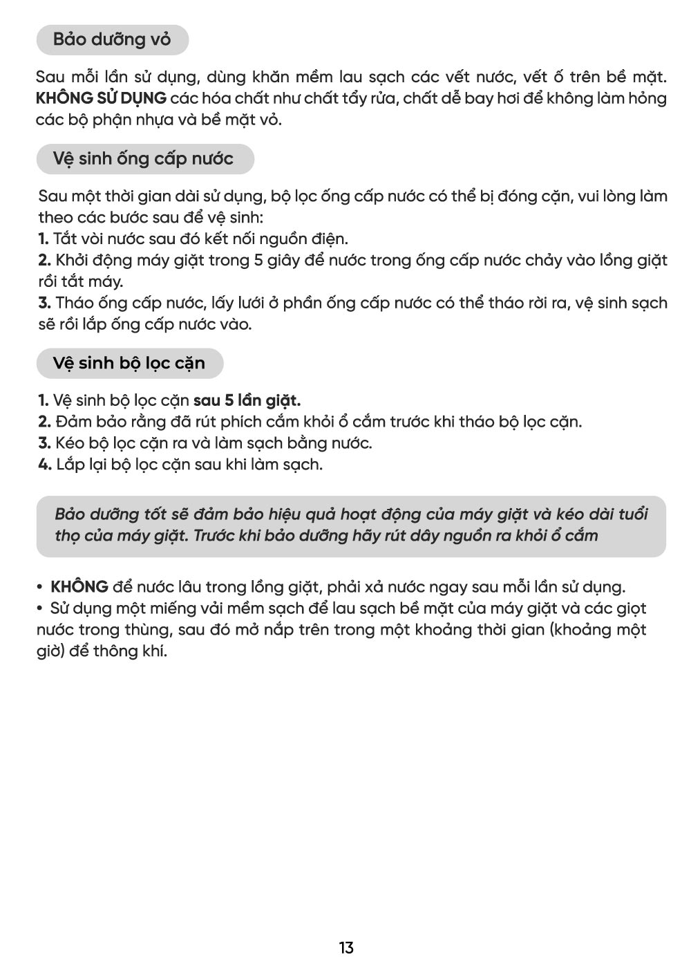 huong dan su dung may giat cho be mb119 14