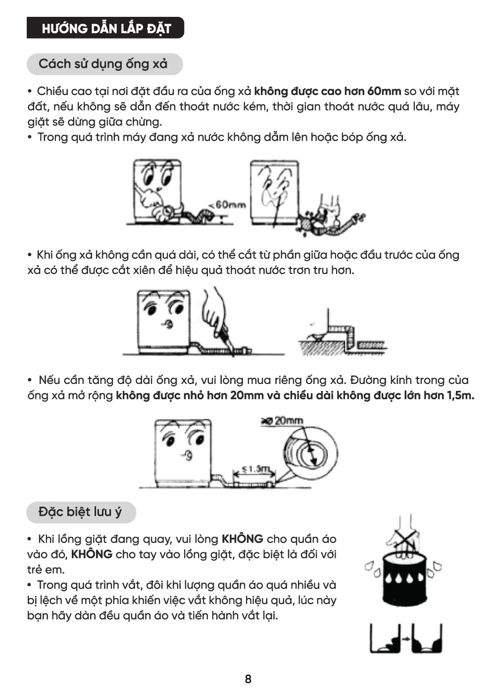 huong dan su dung may giat cho be mb119 9