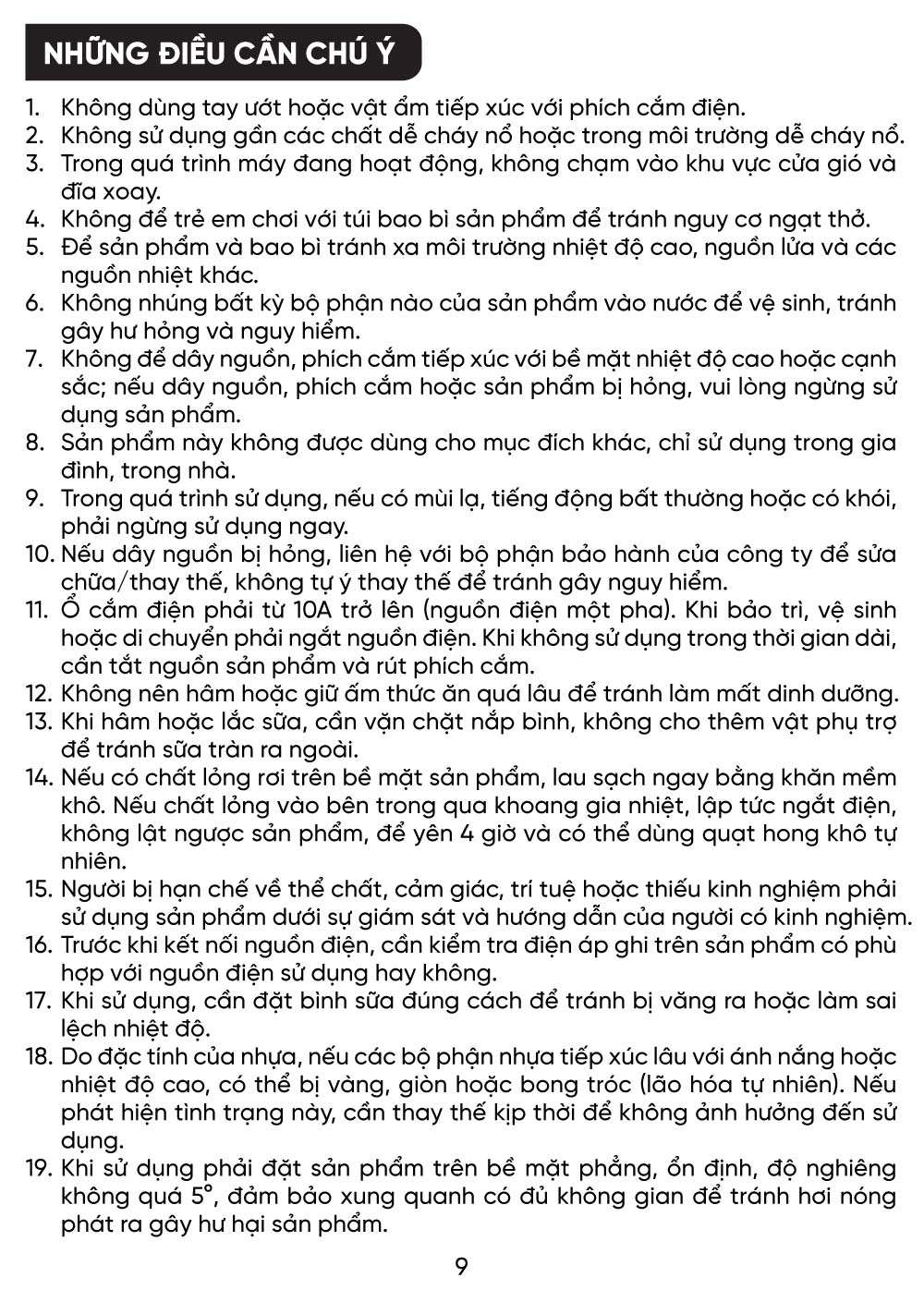 huong dan su dung may ham lac sua mb133 11