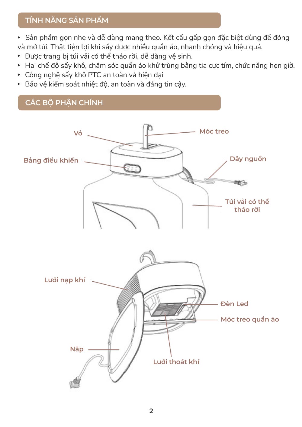 huong dan su dung may say quan ao cho be mb048 3