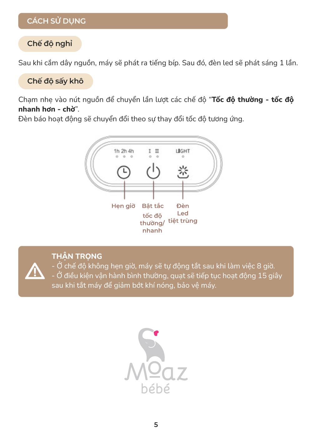 huong dan su dung may say quan ao cho be mb048 6