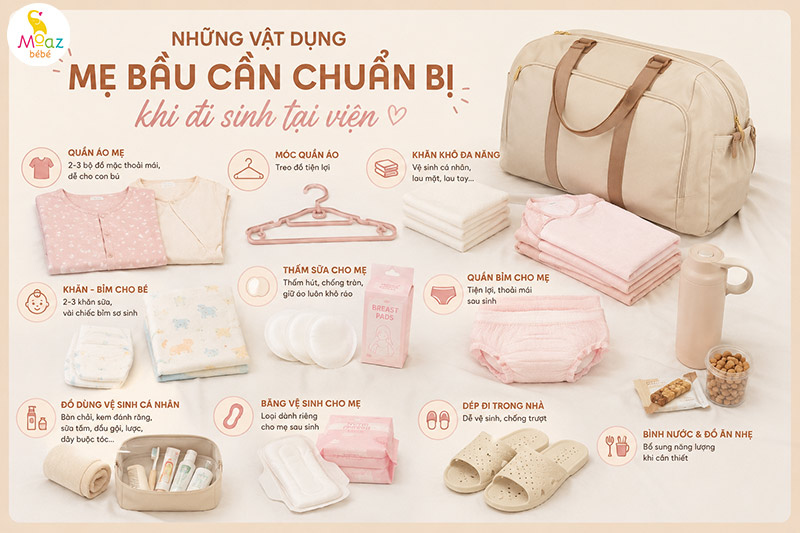 Những món bắt buộc nên có trong túi đi sinh