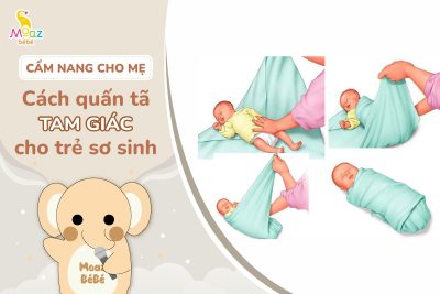 cách quấn tã tam giác cho trẻ sơ sinh