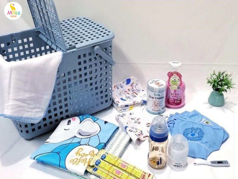 Cách sắp xếp giỏ đồ đi sinh