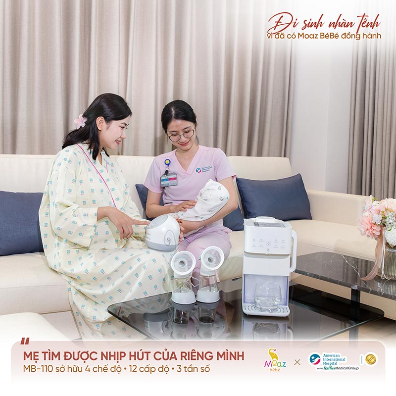 MB-110 tại các bệnh viện: Cùng mẹ sẵn sàng cho hành trình nuôi con bằng sữa mẹ 3 may hut sua mb110 tai cac benh vien 3