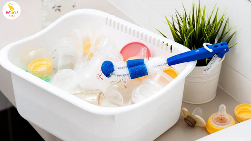 Quy trình rửa và tiệt trùng bình sữa thủ công